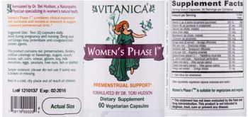 Vitanica Women's Phase I - supplement