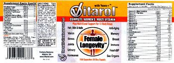 Vitarol Female Longevity - 