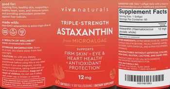 Viva Naturals Astaxanthin 12 mg - supplement
