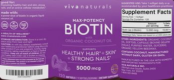 Viva Naturals Biotin 5000 mcg - supplement