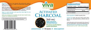 Viva Vitamins Activated Charcoal 260 mg - supplement