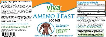 Viva Vitamins Amino Feast 800 mg - supplement