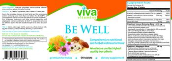 Viva Vitamins Be Well - supplement