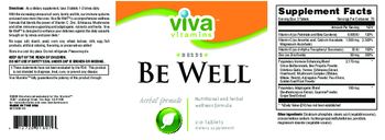 Viva Vitamins Be Well - supplement