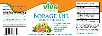 Viva Vitamins Borage Oil 1,000 mg - supplement