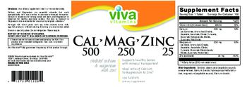 Viva Vitamins Cal 500-Mag 250-Zinc 25 - supplement