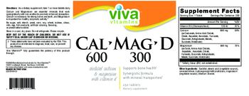 Viva Vitamins Cal 600-Mag 300-D - supplement
