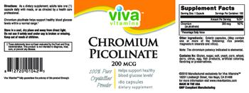 Viva Vitamins Chromium Picolinate 200 mcg - supplement