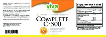 Viva Vitamins Complete C-500 - supplement