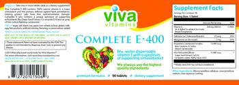 Viva Vitamins Complete E-400 - supplement