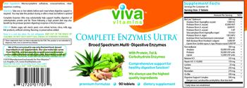 Viva Vitamins Complete Enzymes Ultra - supplement
