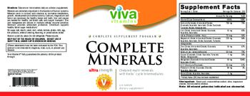 Viva Vitamins Complete Minerals Ultra Strength - supplement