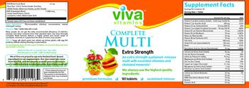 Viva Vitamins Complete Multi Extra Strength - supplement