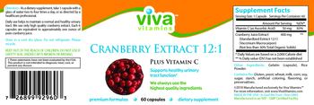 Viva Vitamins Cranberry Extract 12:1 Plus Vitamin C - supplement