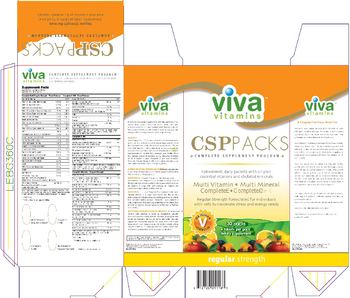 Viva Vitamins CSP Packs Regular Strength Complete E 200 - supplement