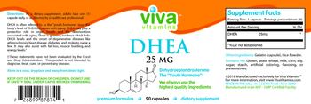 Viva Vitamins DHEA 25 mg - supplement