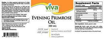 Viva Vitamins Evening Primrose Oil 500 mg - supplement