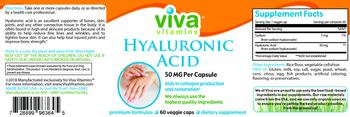 Viva Vitamins Hyaluronic Acid 50 mg - supplement
