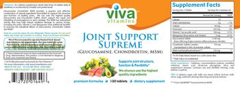 Viva Vitamins Joint Support Supreme - supplement