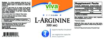 Viva Vitamins L-Arginine 500 mg - supplement