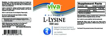 Viva Vitamins L-Lysine 500 mg - supplement