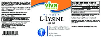 Viva Vitamins L-Lysine 500 mg - supplement
