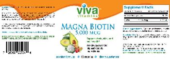 Viva Vitamins Magna Biotin 5,000 mcg - supplement