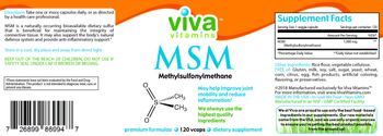 Viva Vitamins MSM - supplement