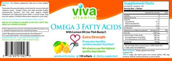 Viva Vitamins Omega 3 Fatty Acids Extra Strength - supplement