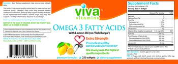 Viva Vitamins Omega 3 Fatty Acids Extra Strength - supplement