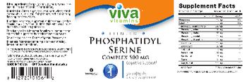 Viva Vitamins Phosphatidyl Serine Complex 500 mg - supplement