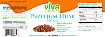Viva Vitamins Psyllium Husk 500 mg - supplement