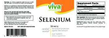 Viva Vitamins Selenium 50 mcg - supplement