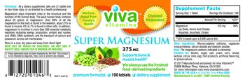 Viva Vitamins Super Magnesium 375 mg - supplement