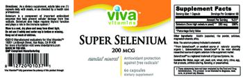 Viva Vitamins Super Selenium 200 mcg - supplement