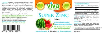 Viva Vitamins Super Zinc 50 mg - supplement