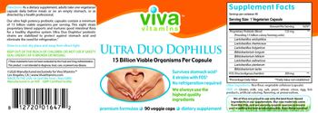 Viva Vitamins Ultra Duo Dophilus - supplement