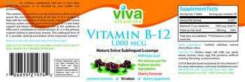 Viva Vitamins Vitamin B-12 1,000 mcg Cherry flavored - supplement