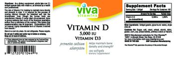 Viva Vitamins Vitamin D 5,000 IU - supplement