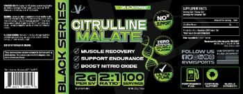 VMI Sports Black Series Citrulline Malate 2 g Unflavored - supplement