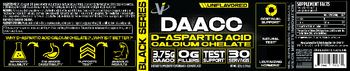 VMI Sports Black Series DAACC D-Aspartic Acid Calcium Chelate 3.75 g Unflavored - these statements have not been evaluated by the food and drug administration this product is not int