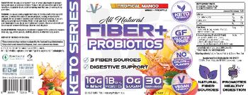 VMI Sports Keto Series Fiber+Probiotics Tropical Mango - supplement featuring psyllium husk