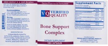 VQ Verified Quality Bone Support Complex - supplement