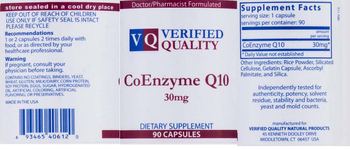 VQ Verified Quality CoEnzyme Q10 30 mg - supplement