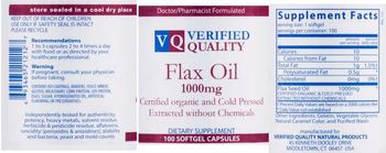 VQ Verified Quality Flax Oil 1000 mg - supplement