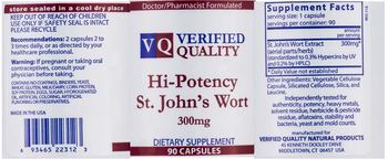 VQ Verified Quality Hi-Potency St. John's Wort 300 mg - supplement