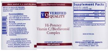 VQ Verified Quality Hi-Potency Vitamin C/Bioflavonoid Complex - supplement