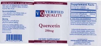 VQ Verified Quality Quercetin 250 mg - supplement