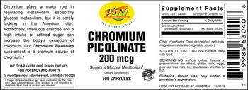 VSN Vital Strength Nutrition Chromium Picolinate 200 mcg - supplement