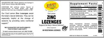 VSN Vital Strength Nutrition Cool Lemon Zinc Lozenges - supplement